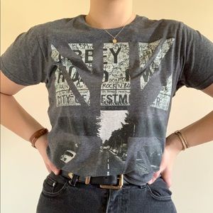 Vintage The Beatles Band Tee Grey White Medium